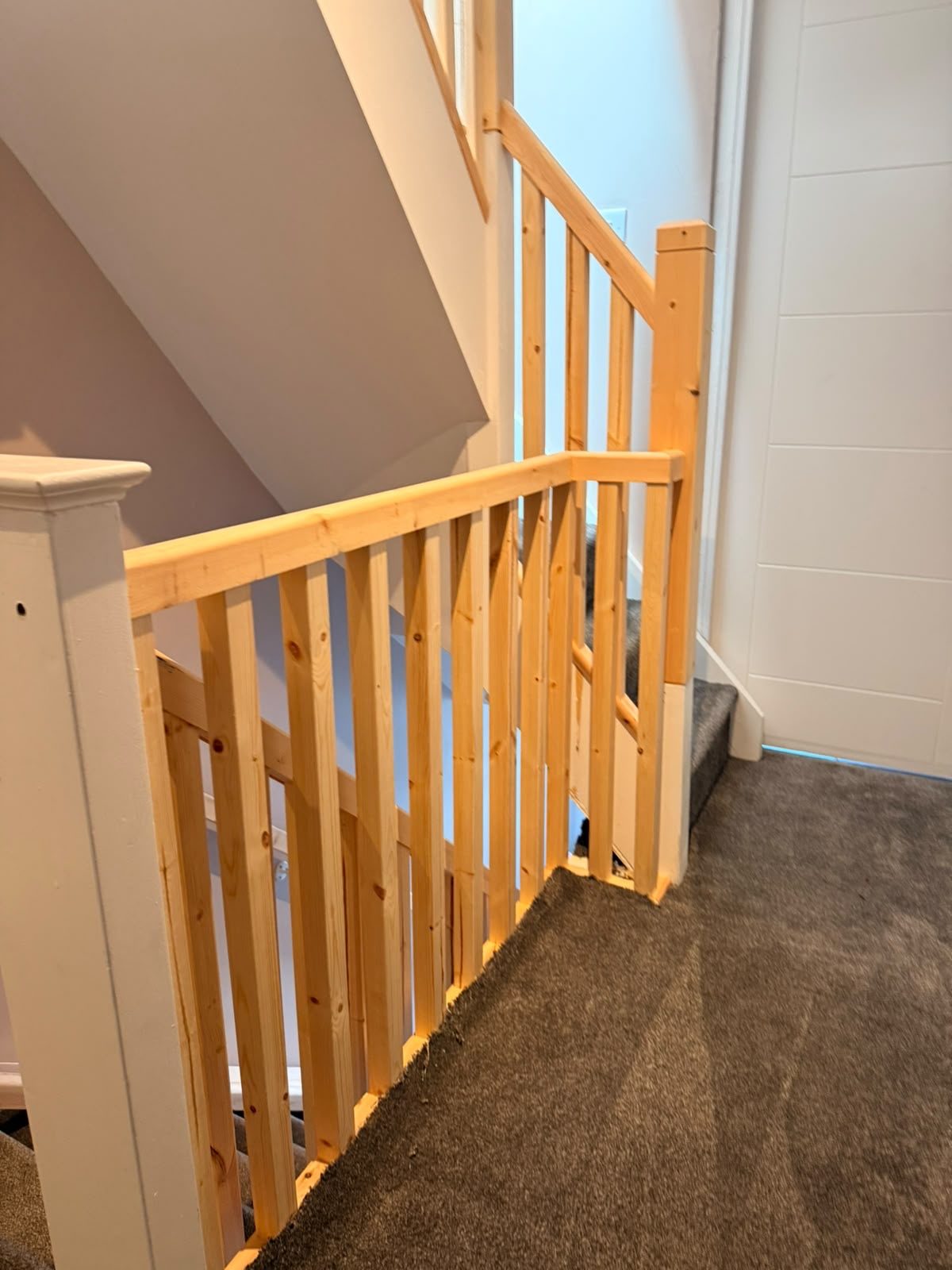 Landing return and balustrade detail